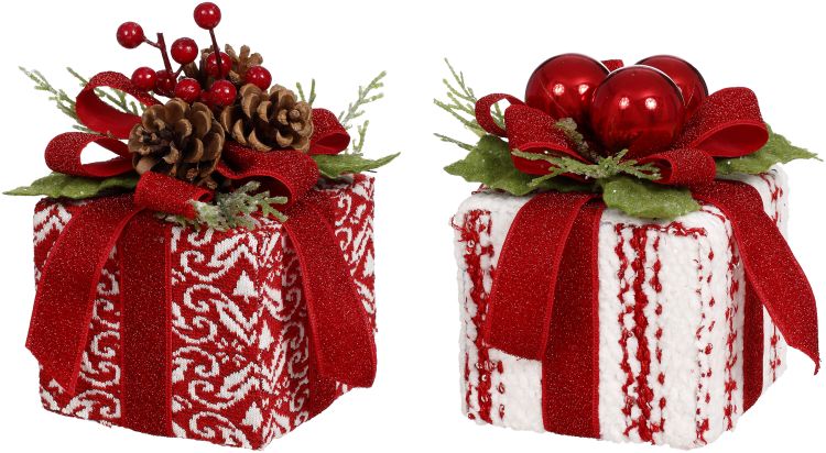 Gift Box W/Bow, Sm 4X6'' (Set of 6)