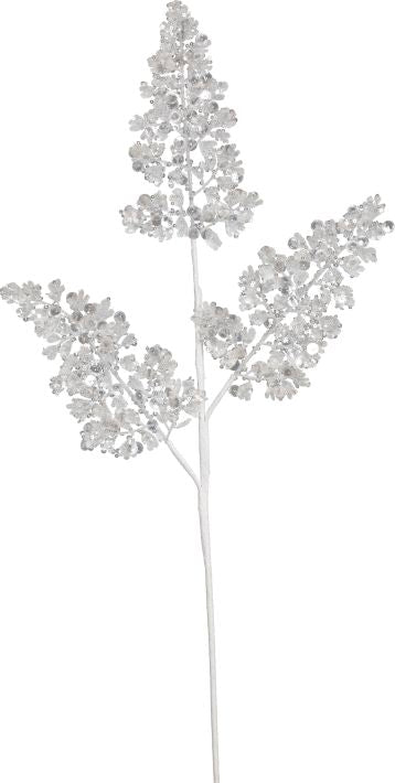 Glitter Fern Spray 29" (set of 12) White or Champagne