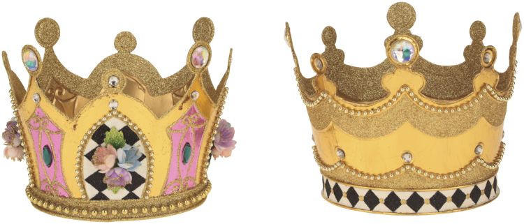 Mardi Gras Crown Planter 7 X 5'' Set of 2