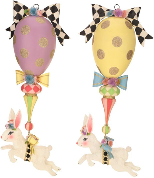 Hanging Rabbit Finial Set 22''
