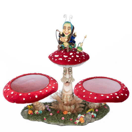 Caterpillar and Mushroom Serving Piece (Alice)