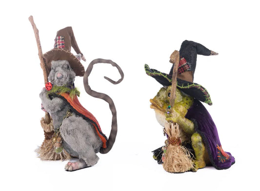 Rat And Frog Witches Set of 2