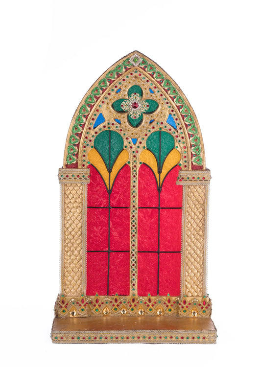 Christmas Castle Pillar Candle Holder