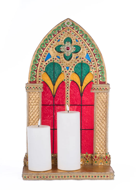 Christmas Castle Pillar Candle Holder