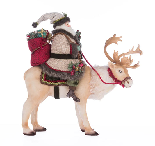 Santa Riding Caribou