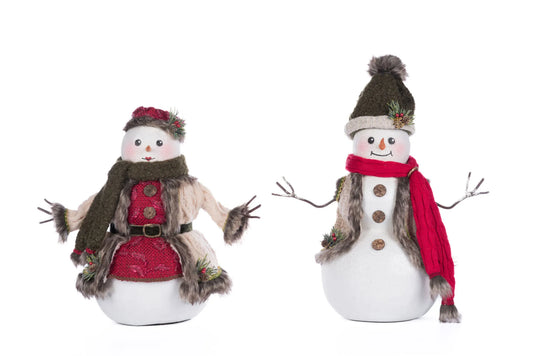 Mr. And Mrs. North Country Snowman Set of 2