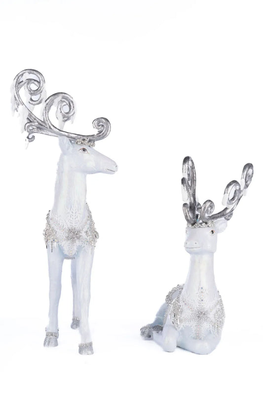 Crystal Christmas Deer set of 2