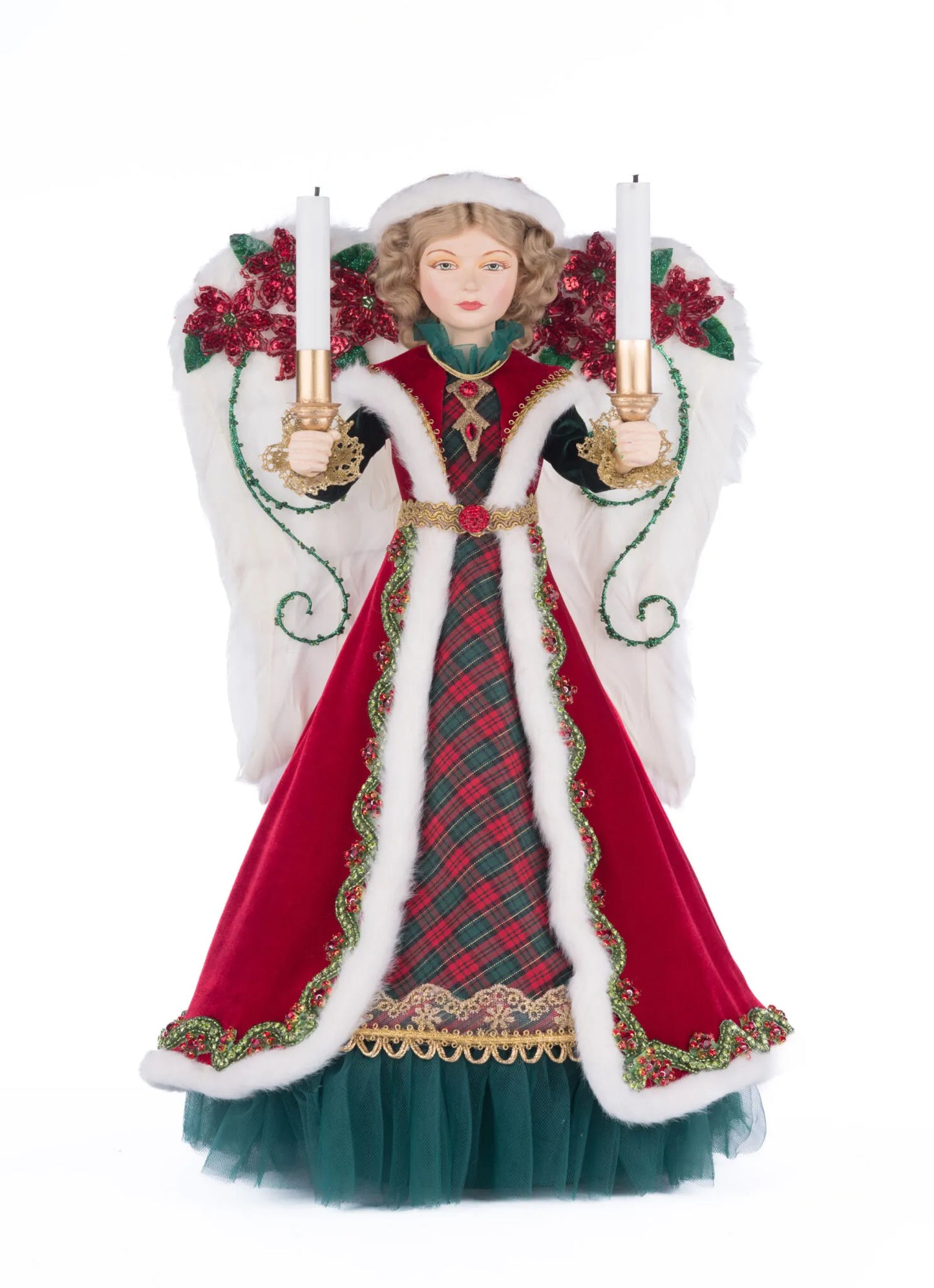 Penelope Poinsettia Angel Tree Topper