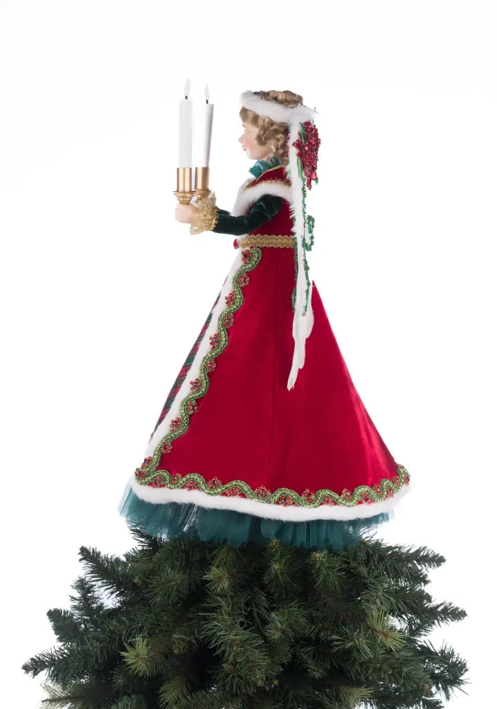 Penelope Poinsettia Angel Tree Topper