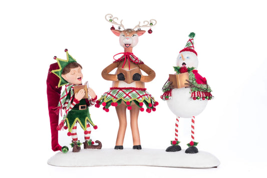 Alfie, Deerdra, And Snowy Christmas Carolers