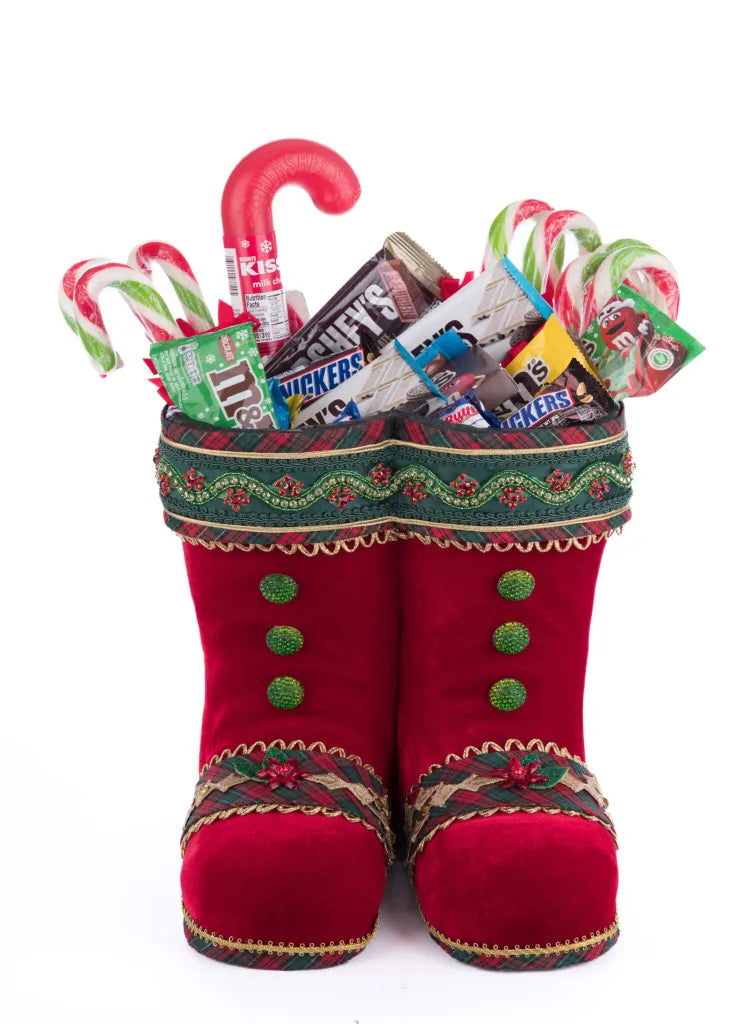 Holiday Magic Tabletop Boots - Red