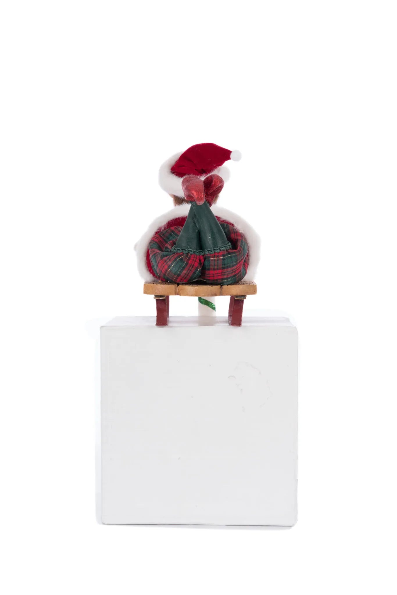 Laying Elf with Giftbox Stocking Holder