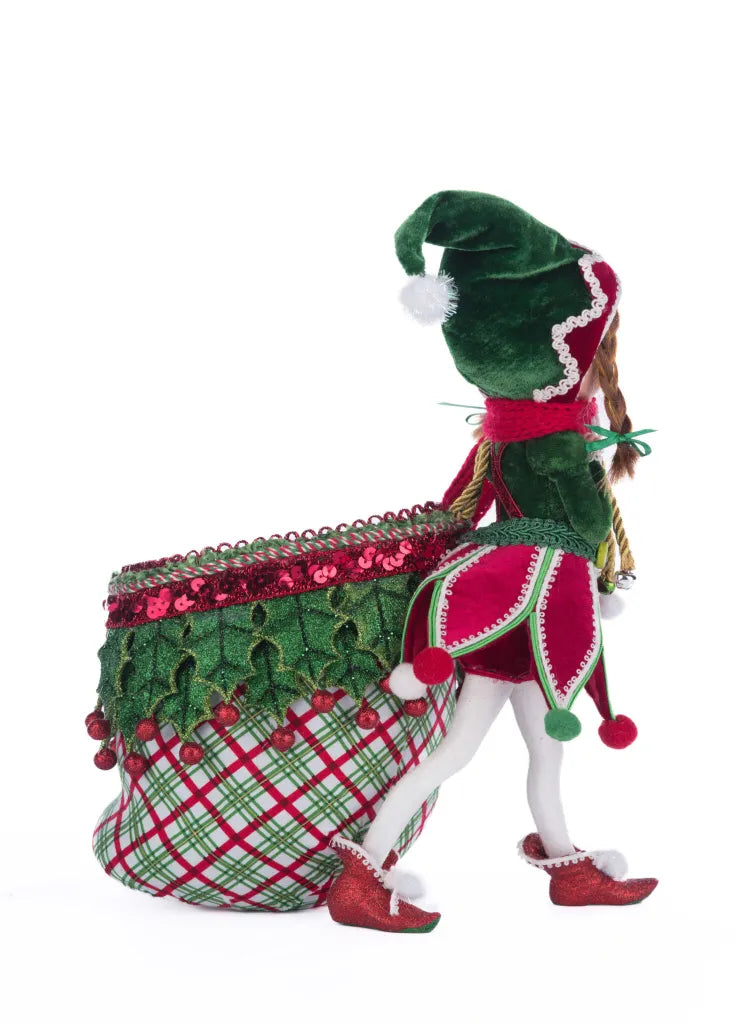 Winter Snowdrop Elf With Bag