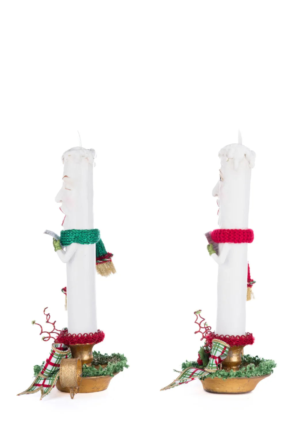 Village Of Holly Woods Caroling Candles Assortment of 2