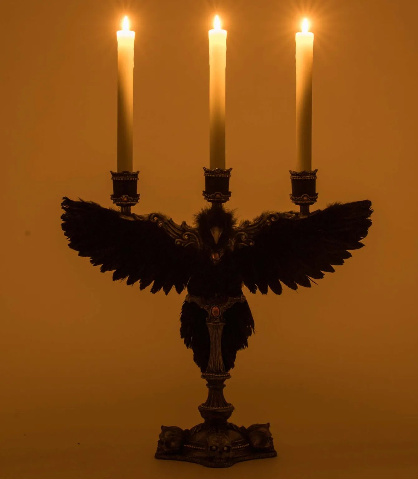 Macabre Crow Candelabra