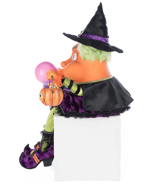 Bubbles the Witch Candy Corn Ledge Sitter