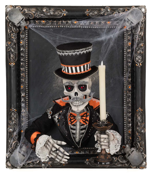 Great Grandpa Macabre Wall Piece with Candle
