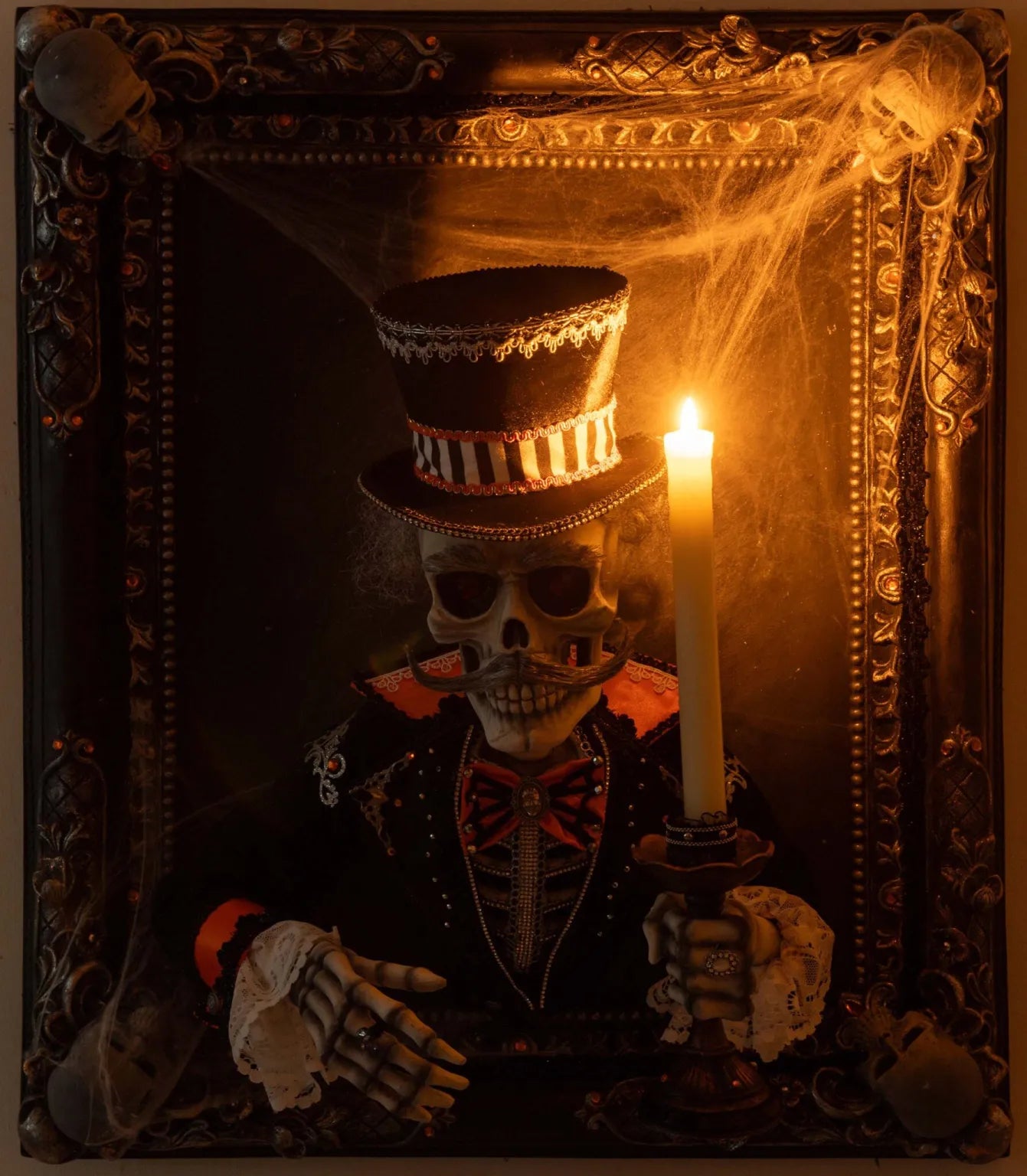 Great Grandpa Macabre Wall Piece with Candle