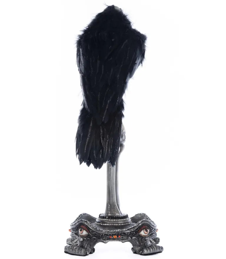 Crow on Skeleton Hand Perch