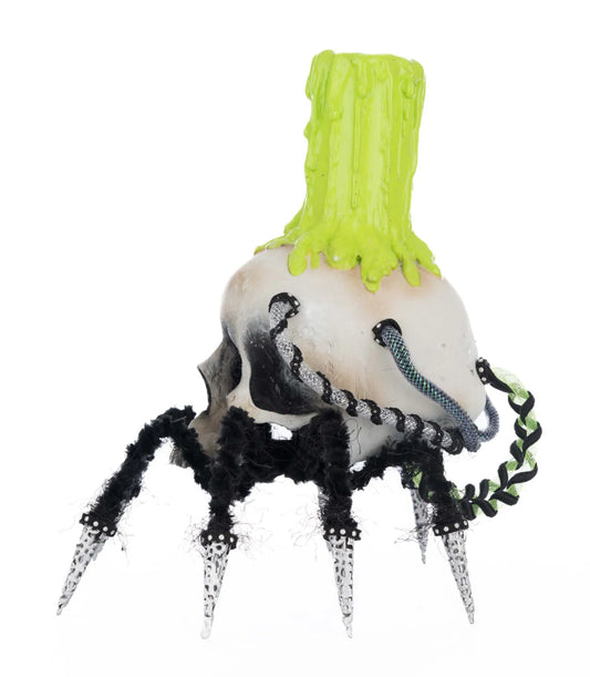 Chaotic Spider Skull Candle Holder