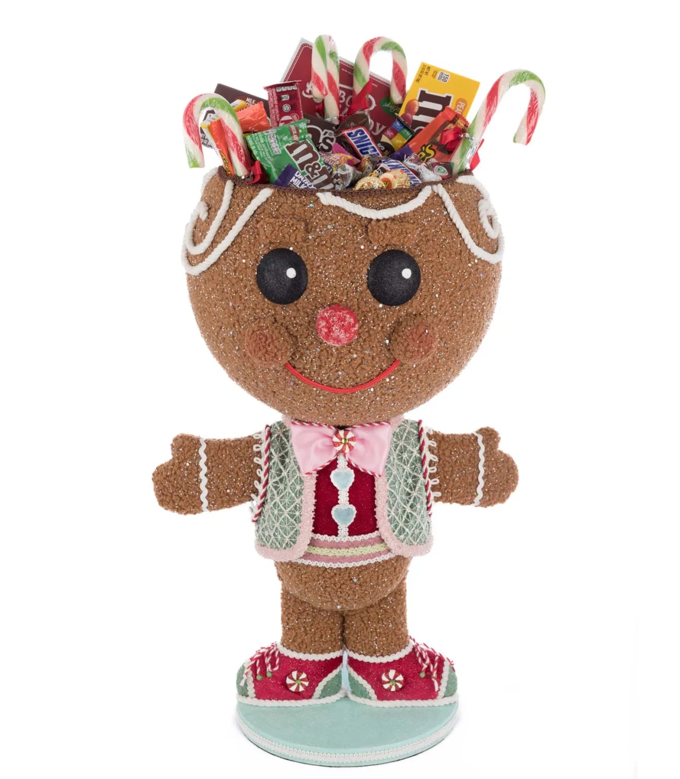 Stick E. Sweet Gingerbread Boy Candy Container