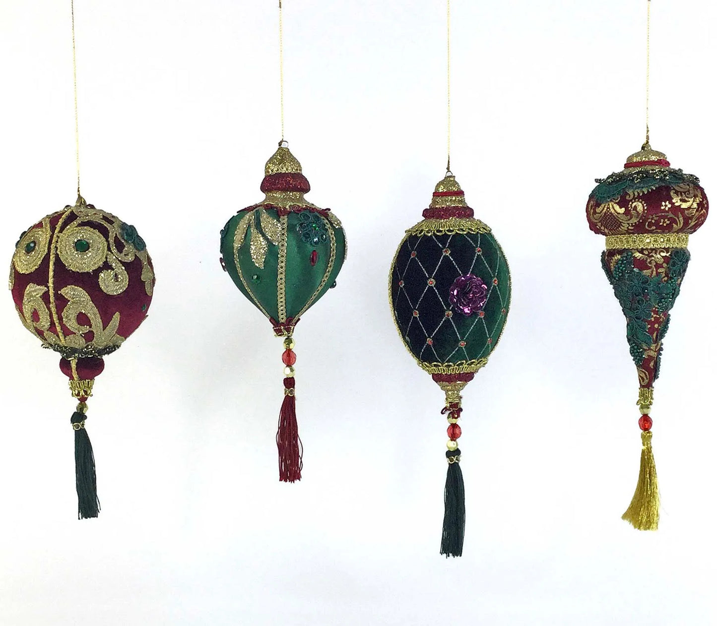 Winter Balsam and Berry Ornaments Set of 4