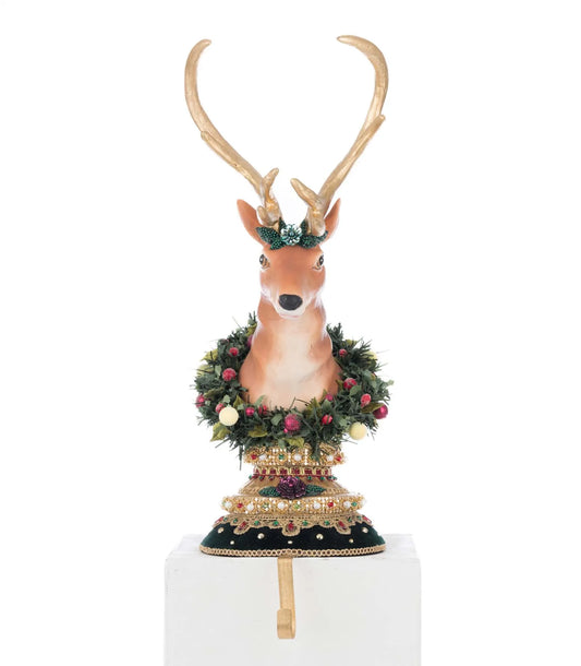 Winter Balsam and Berry Deer Stocking Holder