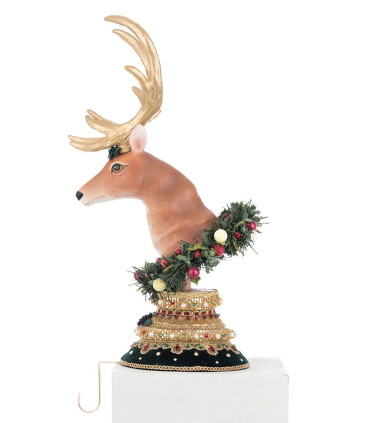 Winter Balsam and Berry Deer Stocking Holder