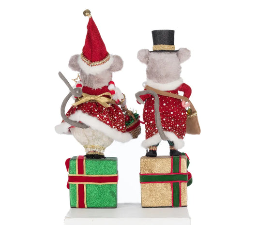 Christmas Ball Mouse Stocking Holder Assortment of 2