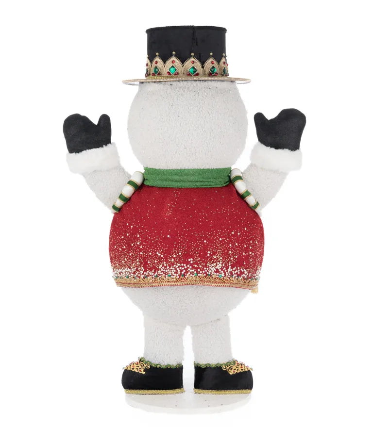 Christmas Ball Snowman Candy Container