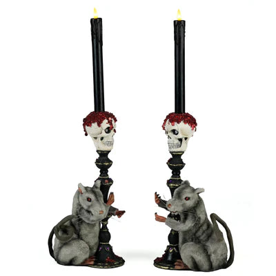 Rat Candlestick Holders Set of 2