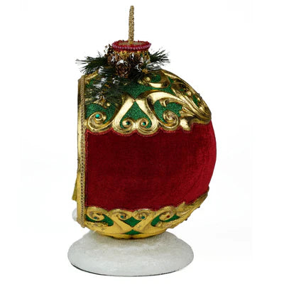 Santa with Snowman in Ornament Tbltp