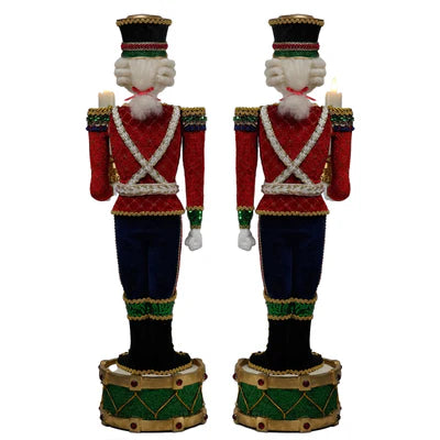 Toy Soldier Candle Holder Set of 2