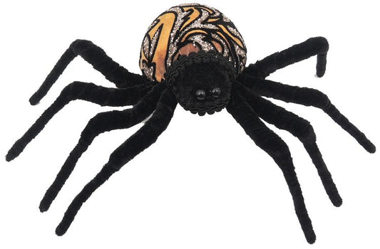 Glittered Print Spider -12 Inches (Set of 2)