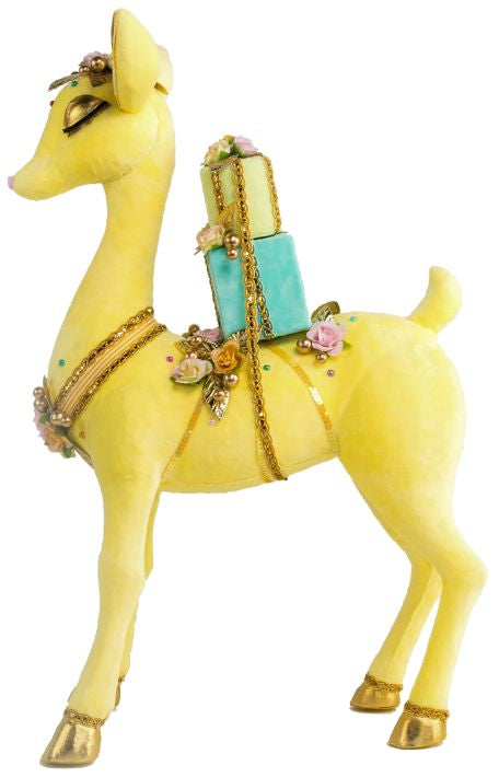 Elegant Deer with Giftbox -25 Inches, Yellow