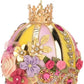 Faberge Jewel Easter Egg, Yellow/Lav 7''