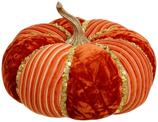 Velvet Pumpkin, Orange-11.5 x 8.5 Inches (Set of 2)