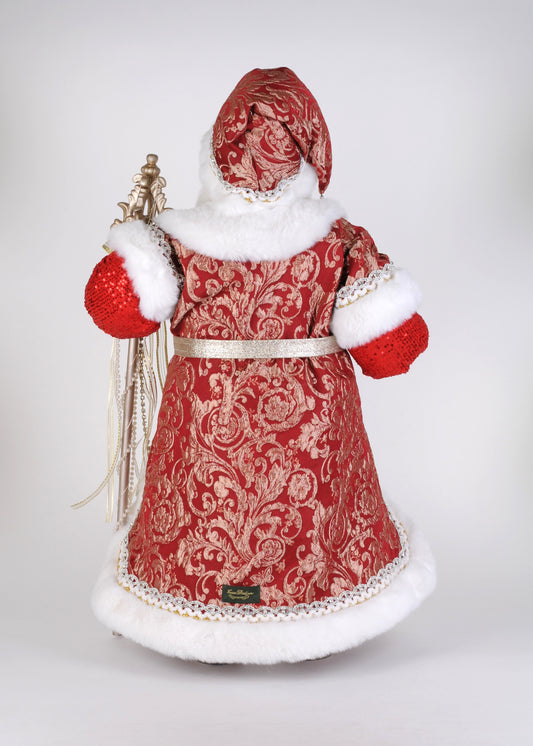 Lighted Red Couture Santa