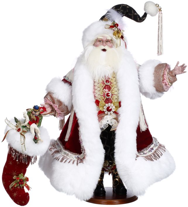 Santa With Stocking 27"