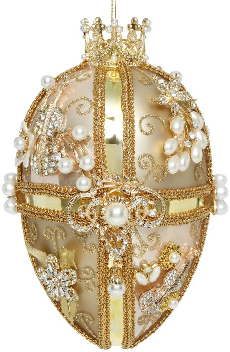 Faberge Jewel Egg Ornament , Multi - 7 Inches