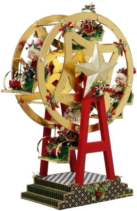 North Pole Ferris Wheel with Elf - 36.5 Inches