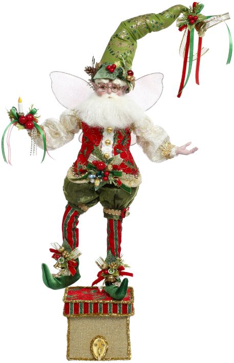 Holly and Ivy Fairy Stocking Holder - 21 Inches