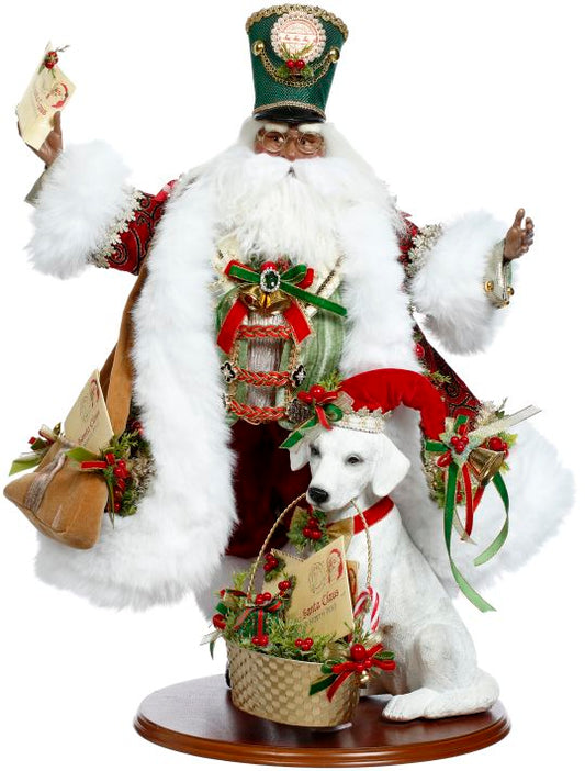 Santa's Mail Call with Dog - 26", African American