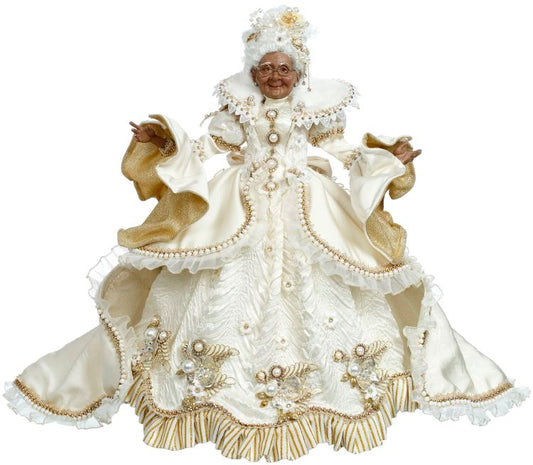 Snow and Pearls Mrs. Claus - 23 Inches, African American