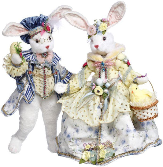 Mr and Mrs Cottontail Rabbit, Medium, Set of 2 - 22 Inches