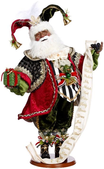 African American Naughty or Nice Santa - 24.5 Inches
