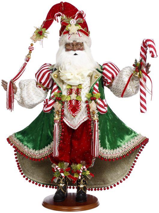 African American Candy Cane and Cookie Santa- 25 Inches