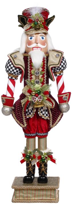 North Pole Checkered Nutcracker, Medium -