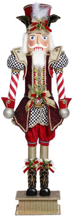 North Pole Checkered Nutcracker, Large - 49.5 Inches