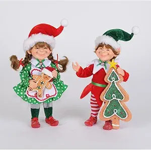 Green Polka Dot Gingerbread Elf Set